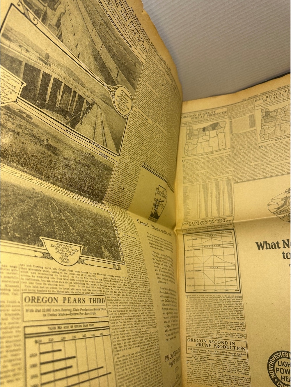 1925 Morning Oregonian New Year’s Edition Portland Oregon Newspaper - Picture 4 of 12